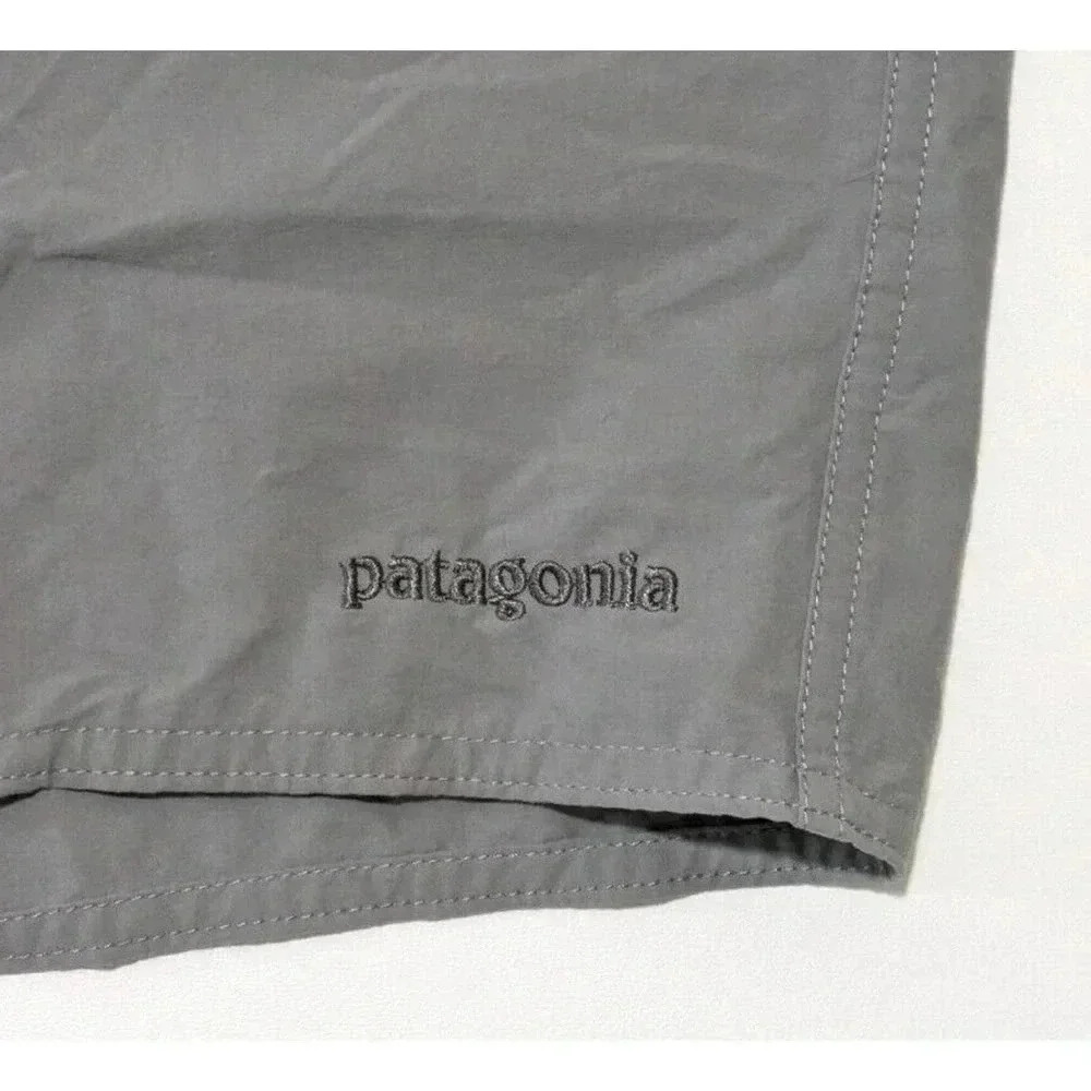 Patagonia Light Gray Solid Quick Dry Board Shorts… - image 5